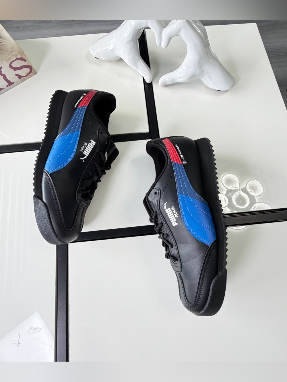🏎️ Official BMW M Motorsport x PUMA Roma Sneakers Black Men's Size 9 (308353-01)